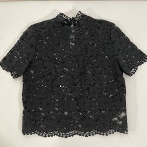 Bebe Black Lace Top Size XS